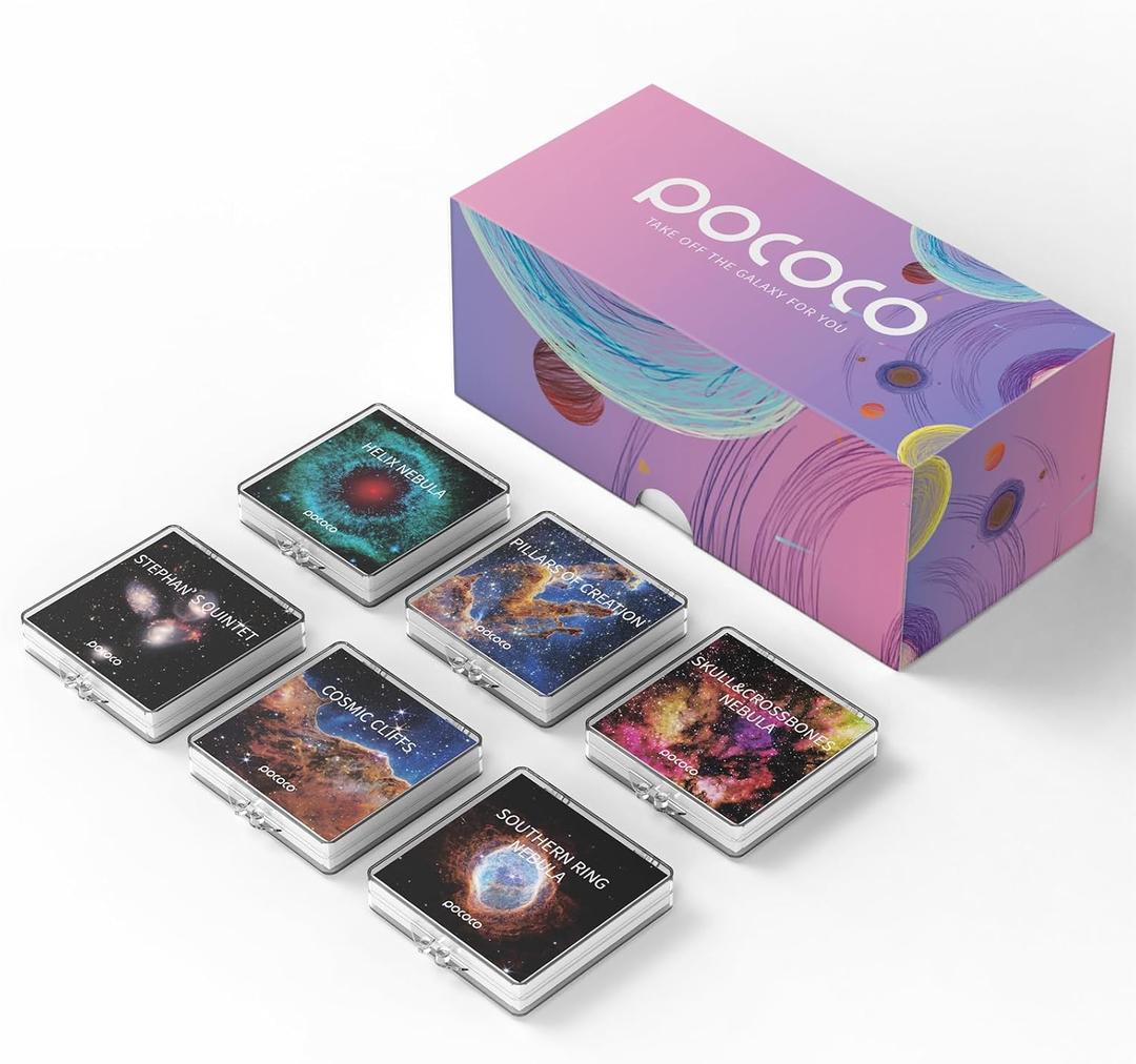 POCOCO Fixed Star and Nebula Series Discs, 5K Resolution, Realistic Patterns, 6 Pieces