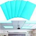 Tuanse 6 Packs Magnetic Light Covers Filters Calming Ceiling Light Covers Decor for Ceiling Lights Classroom Office School(Blue)