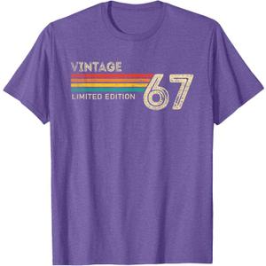 Vintage 1967 Limited Edition Birthday 1967 Men Women Vintage T-Shirt XS