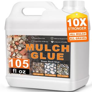 Rock Glue for Landscaping, 105 fl oz Strong Gravel Binder & Stone Adhesive for Walkways, Patios, and Driveways, Fast-Drying Mulch Glue for Rocks, Pebbles, and Decomposed Granite Stabilizer