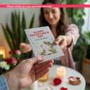 2 x Funny Valentines Day Card for Him Her, Cute Goose Lovers Happy Valentine's Day Card with Envelope & Sticker (5x7 IN, 1 Set) (Red)