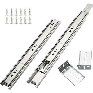 Hitess 10 Pairs of 24 Inch Full Extension Ball Bearing Side Mount Cabinet Drawer Slides,85 LB Load Capacity with Rear Mounting Brackets