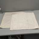 MIULEE Pack of 2 Decorative Christmas Velvet Throw Pillow Covers Soft Cream White Pillowcases Solid Square Cushion Case for Winter Sofa Bedroom Car 18x 18 Inch 45x 45cm