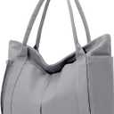 BAPHITY Large Canvas Tote Bag for Women With Pockets,Shoulder Bag Everyday Handbags for Work, Travel Essentials Carry On Bag