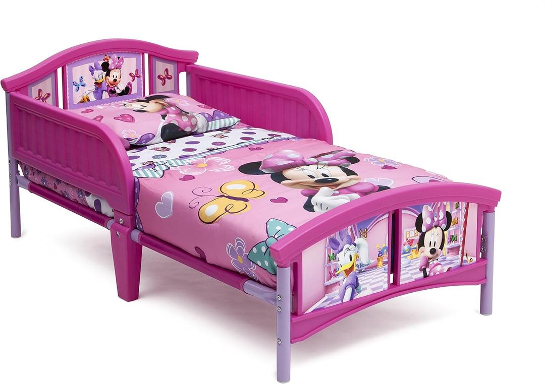 Delta Children Plastic Toddler Bed, Disney Minnie Mouse, 1 Count