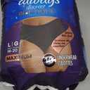 Always Discreet Boutique Incontinence and Postpartum Underwear for Women, Maximum Protection, Large, Black, 10 Count