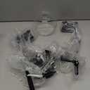 4-Light Bathroom Light Fixtures, Black Bathroom Lights Over Mirror with Clear Glass Globe Shade, Vanity Lights for Bathroom Kitchen Living Room Hallway Cabinet Bedroom Porch