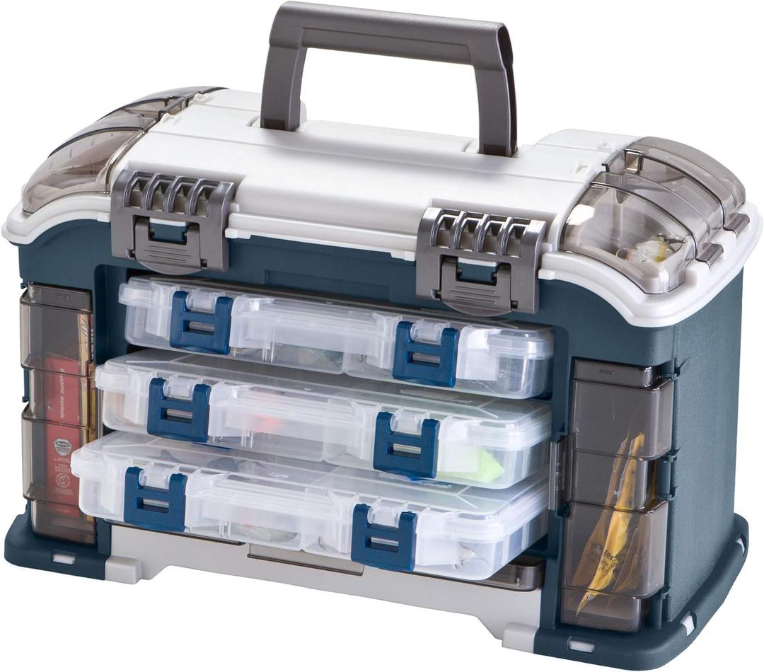 Plano Angled Tackle System with Three 3560 Stowaway Boxes, Fishing Tackle Storage, Premium Tackle Storage, One Size