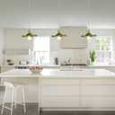 Pendant Light Fixture Glass Hanging Light Flower Light Fixture Pendant Lights Modern Lighting Bedroom Kitchen Island Hallway Bathroom Green Wave Style