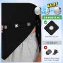 Magnetic Post Surgery Shirt for Men Women Tear Away Clothing Easy One-Handed Dressing Shoulder Surgery IV Access Dialysis (Black, M)