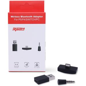 Bluetooth Dongle Adapter USB 5.0 RALAN,Wireless Mini Microphone USB Audio Adapter Receiver Compatible with PS4 /PS5