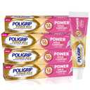 Poligrip Denture Adhesive, Power Max Hold Plus Comfort Denture Adhesive Cream, 2.2 Ounces (Pack of 4)