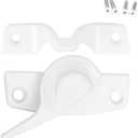 Metal Window Lock Replacement for Andersen Window Parts, Work with 200 Series Narroline Or 400 Series Tilt-Wash Double-Hung Window, White Sash Lock and Keeper