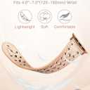Wearlizer Leather Band Compatible with Apple Watch Band 41/40/38/44/45/46/49/42mm Women Men, Dressy Breathable Hollow-out Braided Strap for iWatch Bands Series 11 10 9 8 7 6 5 4 3 SE/Ultra 3 2 1