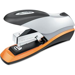 Swingline Stapler, 70 Sheet Capacity, Optima 70, Jam Free, Reduced Effort, Soft Grip, Metal, Silver/Black/Orange (87875) (Full Strip 3/8" Staples)