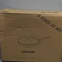 SENSARTE Nonstick Frying Pan Skillet with Lid, Omelet Pan with Cover, Healthy Cooking Chef's Pan, Kitchen Cooking Pan, Free of Intentionally Added PFOA/PFOS (12.5inch + Glass Lid) (Gray Granite)