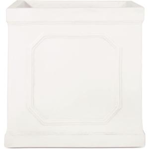 Burgos Outdoor Medium Planter - Cast Stone - Antique White