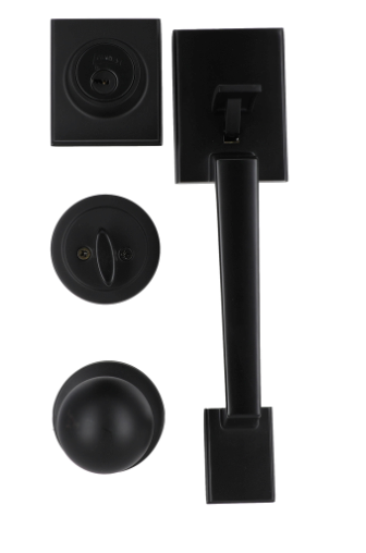 Phillips Front Door Handle and Deadbolt Set, Entry Handleset Exterior with Interior Reversible Lever