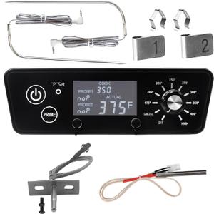 Digital W/LCD Display Control Board Thermostat Kit for Pit Boss Pellet Grill Smoker Austin XL, Replacement Parts Includes Meat Probes,Temp Sensor & Ignition Hot Rod