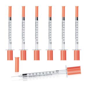 1ml U-100 Syringe with Needle, 31G 1cc 5/16-Inch (8mm), Lab Measuring Supplies,Individually Wrapped,Pack of 100