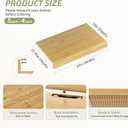 Wire Shelf Covers, Bamboo Wire Rack Covers for Pantry, Closet，Kitchen (5pcs, 24" W x 16" D, Natural)