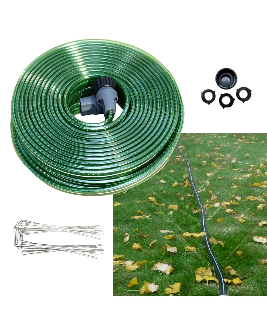 50 FT Flat Sprinkler Hose for Lawn Watering Garden Soaker Hose with Holes, Heavy Duty Lightweight No-Kink Water Hose with Stakes, Irrigation Hose, Great Fun for Kids and Dog
Amazon's Choice, Set Of 2