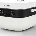 3L Smart Rice Cooker, 6-Cup Uncooked, Fuzzy Logic, Stainless steel spherical inner pot with non-stick ceramic glaze coating, Keep Warm, White