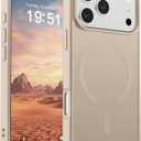 SUPFINE Magnetic for iPhone 17 Pro Case (Compatible with MagSafe)(Military Grade Drop Protection) Translucent Matte Shockproof with Anti-Fingerprint Phone Cover 2025,Desert Gold