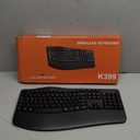 Ergonomic Wireless Keyboard with Wrist Rest, Wave Keys, Comfortable Natural Typing, 2.4GHz Full Size Ergo Wireless Computer Keyboard for Multi-OS, Windows, Mac OS Laptop/PC/Notebook (Black)