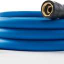 5/8" Female to Female Hot/Cold Water Leader Hose 20ft, -50 to 190 Flexible,Burst 600 Psi 3/4" Brass Fittings with Swivel Grip Handle for Outdoor,Yard, Farm, Blue