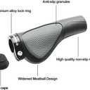 TOPCABIN Ergonomic Bike Grips - Widen Holding Rubber Grips with Aluminum LockGrips for Mountain & Road Bikes