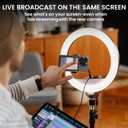 Phone Vlog Selfie Monitor - Magnetic Screen for iPhone Android, 1500mAh for Live Streaming & Recording, Compatible with iPhone/Android Case with Rear Camera