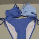 Blooming Jelly Womens Sexy 2 Piece Bikini Sets Cheeky High Cut Bathing Suit Color Block Textured U-Wire Swimsuits 2026 (Large)