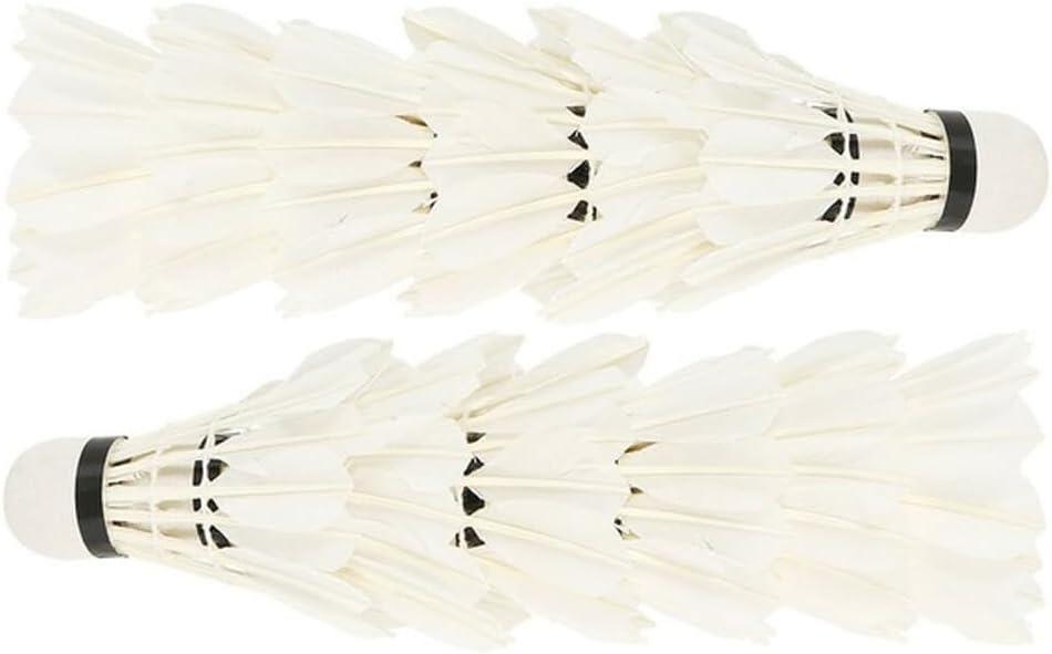 Leadigol Badminton Balls White Durable Shuttlecock Training Cork Sports Game 12 Pcs