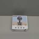 Mini Portable Stroller Fan for Travel,360 Rotation,4-Speed LED Night Light Clip on Fans Operated by Rechargeable Battery, Cordless Fan with Tripod Car Seat Baby Pram (White)