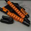 [Upgrade] 56" Large Ice Scrapers for Car Windshield, 90 Pivoting Snow Board, Snow Scraper with De-Icing Shovel, Extendable Length Settings, 180 Bendable Silicone Grip for for Truck, SUV, Auto (Orange-Black)