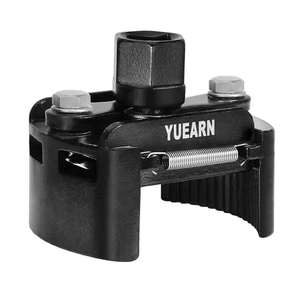 Adjustable Oil Filter Wrench for 2-3/8" to 3-1/8" Filters (60-80mm), 1/2" Drive Universal Oil Filter Removal Tool with Auto-Clamp Spring, Non-Slip Jaws for Engine Filters, Conduit & Fittings