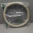 Steering Wheel Cover Universal Standard Size 14.5-15 inch, Breathable Microfiber Leather, Anti-Slip, Soft Grip, Fits Most Cars SUVs Trucks, Off-White (Beige)