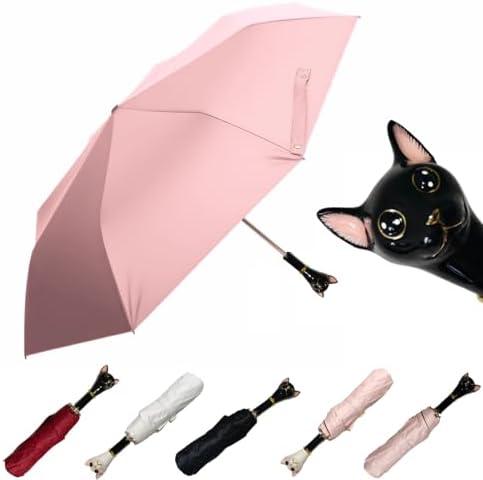 Handpainted Artisan Foldable Umbrella – Animal Lovers – Traditional Enamel Figurine – Fashion Umbrella – Unique Gift Idea – Compact & Windproof – Advanced UV Protection