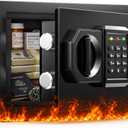 1800°F/ 35 Min Small Fireproof Safe, 15.25 Lbs Heavy Duty Safe Box