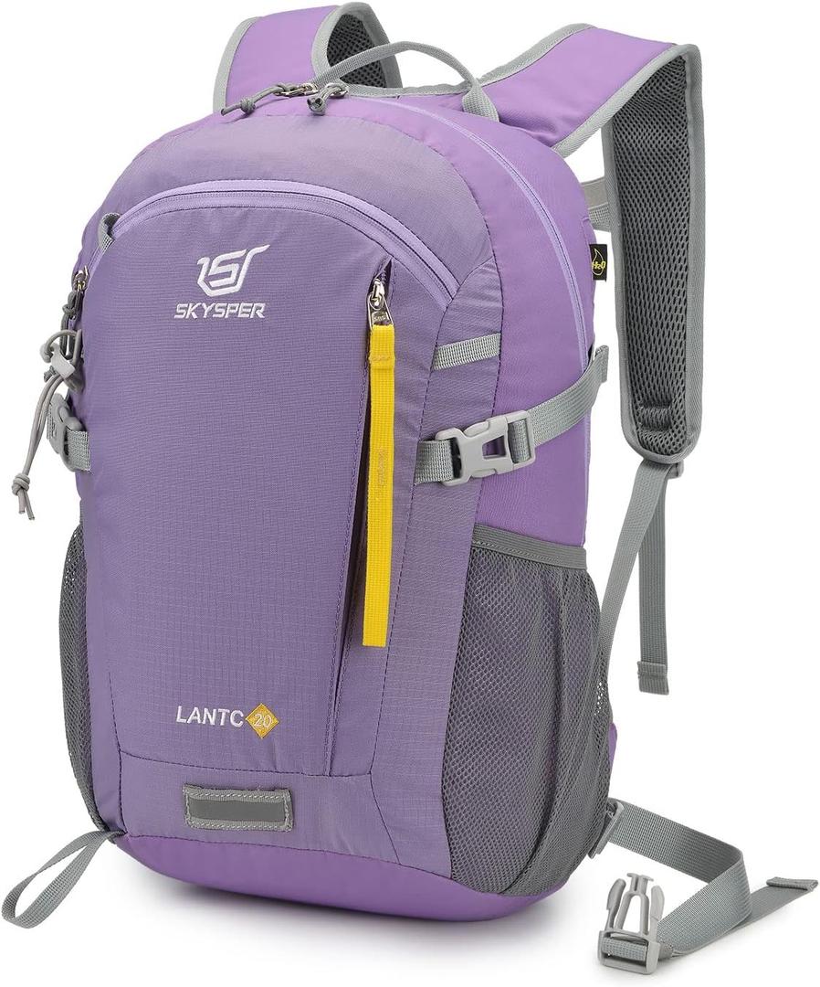 SKYSPER Small Hiking Backpack, 20L Lightweight Travel Backpacks Hiking Daypack for Women Men (Lantc20-purple)