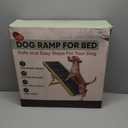 Dog Ramp for Bed BuddyRamp Wooden Adjustable Pet Ramp 32.7 x 15.7 x 19.7, Non-Slip Carpet Surface, Foldable & Portable, Ideal for  Dogs