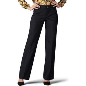 Lee Women's Ultra Lux Comfort with Flex Motion Trouser Pant (Black, M)