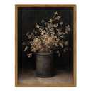 Framed Vintage Floral Wall Art, Rustic Dark Moody Flower Paintings Wall Decor, Retro Farmhouse Botanical Pictures Canvas Prints Neutral Aesthetic Home Decor for Living Room Bedroom 16x24inch