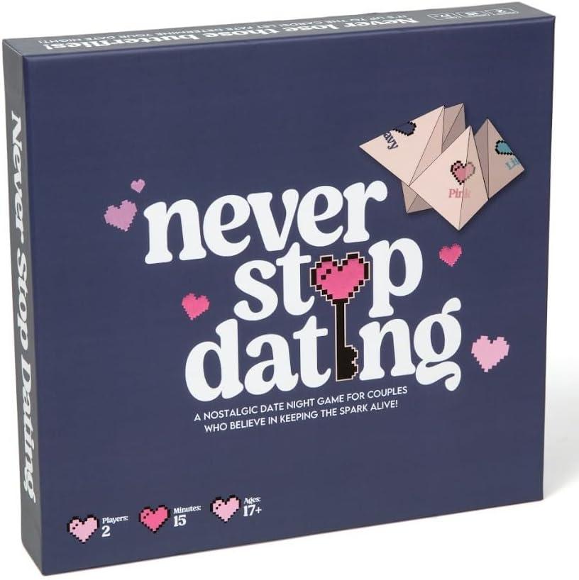 Never Stop Dating - The Ultimate Romantic Date Night Activity Game for Couples - Awesome Gift for Boyfriend, Girlfriend, Husband, Wife, Partner, Engagement or Anniversary. Keep The Spark Alive!