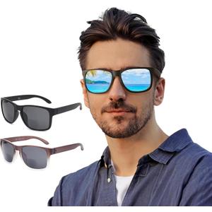Bifocal Sunglasses for Men Wrap-Around Sports Sun Readers Oversized NO Line Bifocal Reading Glasses UV400 Protection (Gray)
