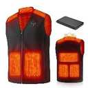 Heated Vest For Men with Battery Pack, Electric Heated Jacket, Smart Controller with Light-Out Design