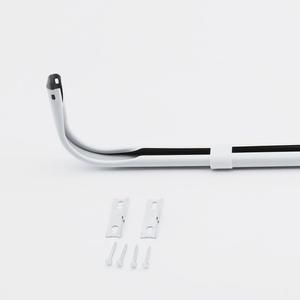 Yafa Home Fashion Heavy Duty Single Standard Adjustable Curtain Rod Hardware Included (White, 66"-128")