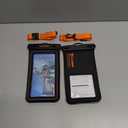 2 Pack Floating Waterproof Phone Pouch, Up to 8.3" IP68 Cellphone Dry Bag Compatible for iPhone 16 15 14 13 Pro Max Samsung Galaxy, Essential for Beach Cruise Ship (Orange*2)