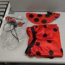 Sleeveless Ladybird Dress for Girls Dress Up Birthday Halloween Christmas (6-7Y/130, New Red (Sleeveless))